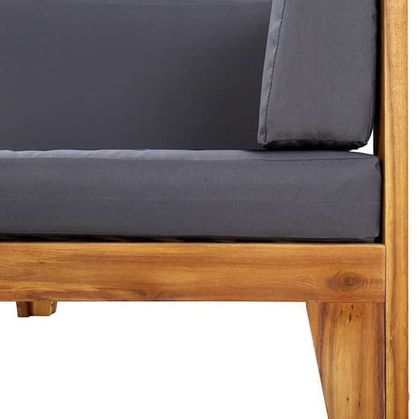 Maison Exclusive - Havegruppe 2 stk med puder i solid akacietræ
