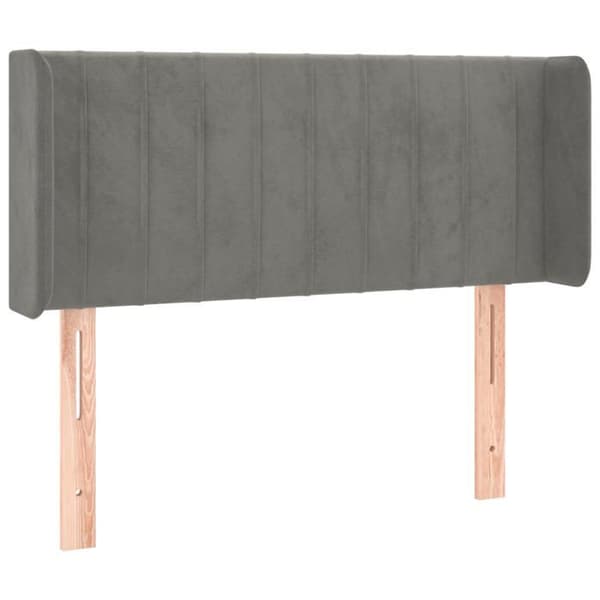 Maison Exclusive - LED Hovedgærde Lys Grå 93x16x78/88 cm Velour Ljusgrått