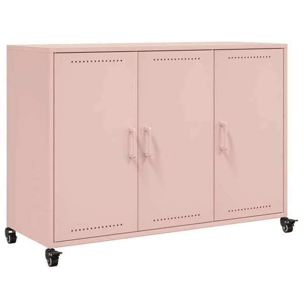 Maison Exclusive - Buffé rosa 100,5x39x72 cm stål