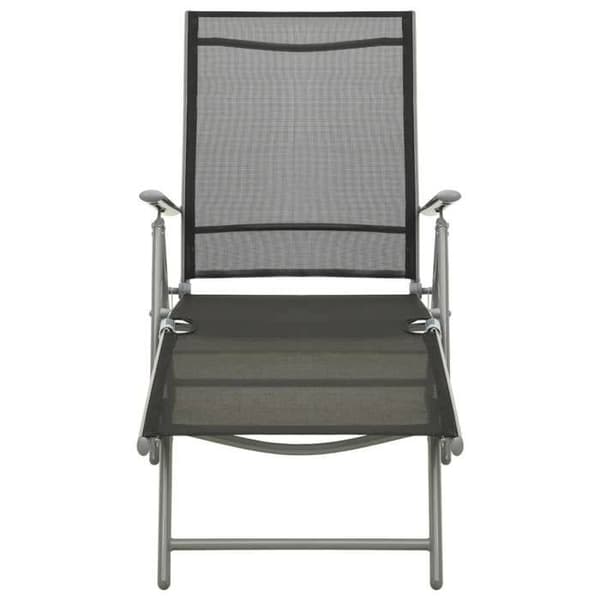Maison Exclusive - Trädgårdsmöbler 3 delar textilene och aluminium silverfärgad Silver