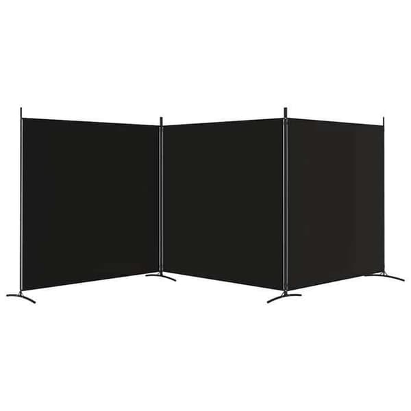 Maison Exclusive - Skillevæg 3 paneler Sort 525x180 cm Stof