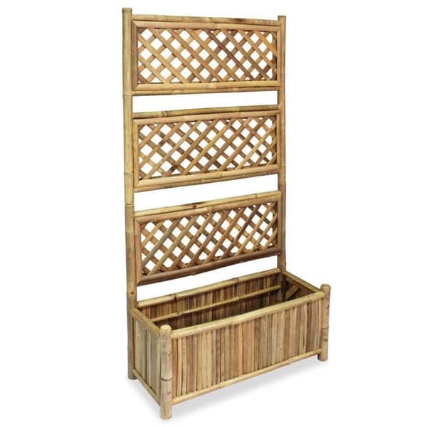 Maison Exclusive - Kohotettu puutarhavuode bambuaitalla 70 cm