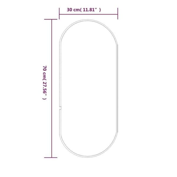 Maison Exclusive - Spegel väggmonterad Silver 70x30 cm Oval