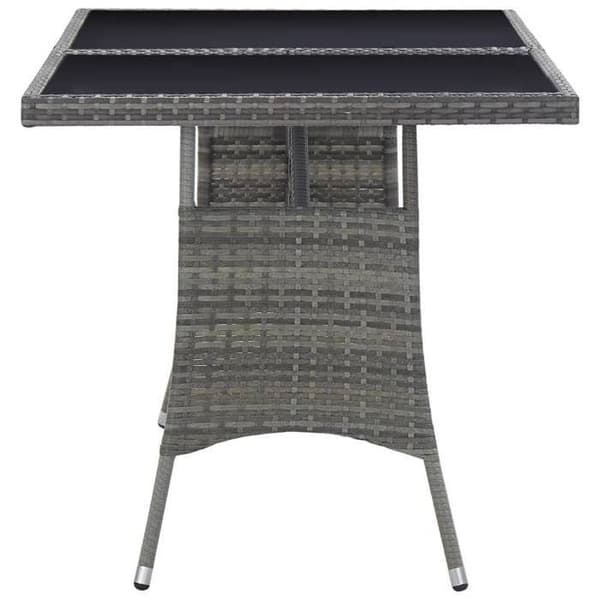 Maison Exclusive - Trädgårdsbord Grå 140x80x74 cm Flätad resin