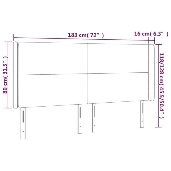 Maison Exclusive - LED-päätyharso Vaaleanharmaa 183x16x118/128 cm Sametti ljusgrått