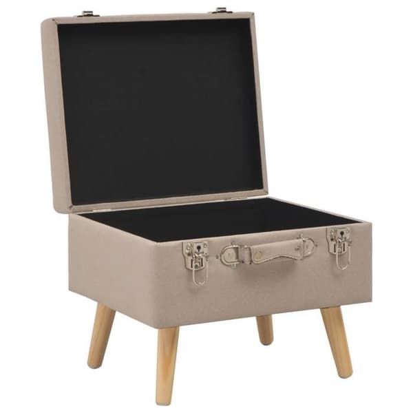 Förvaringspallar - Exklusivt Hem - Set om 3 - Beige tyg - Förvaring under sits beige
