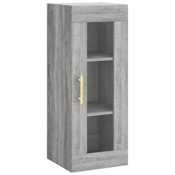 Maison Exclusive - Høj buffet Sonoma grå 34,5x34x180 cm Ingeniørtræ