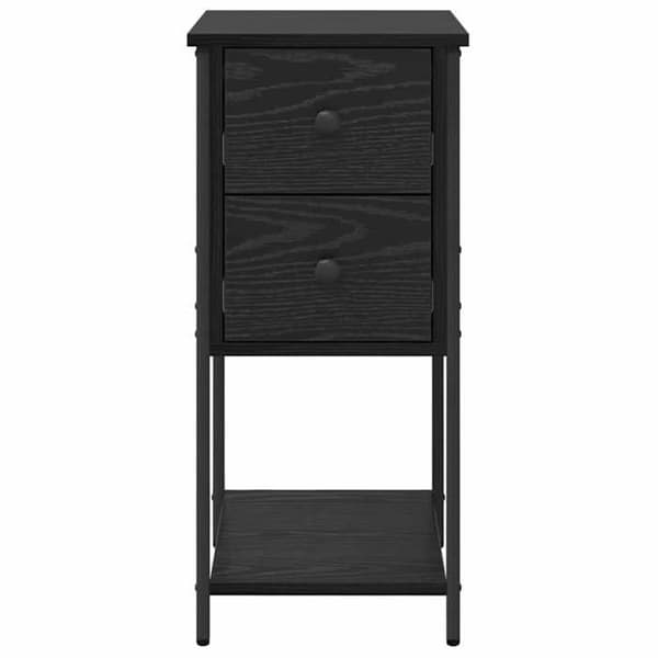 Maison Exclusive - Natbord Sort eg 32 x 42 x 70 cm Ingeniørtræ