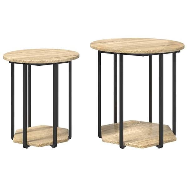 Maison Exclusive - Sæt af 2 sideborde Brun 50 x 50 x 50,5 cm brun