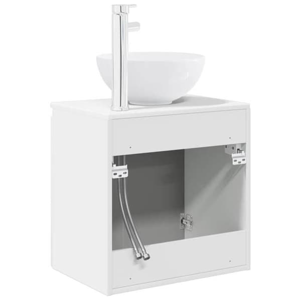 Maison Exclusive - Vægmonteret håndvask vanity Hvid glans 49,5 x 41 x 64,5 cm
