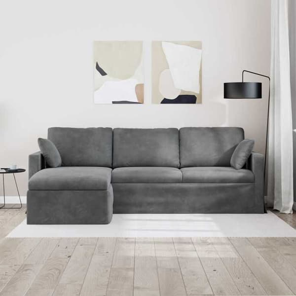 Maison Exclusive - Mørkegrå Sofa 228 x 134 x 80 cm Velour