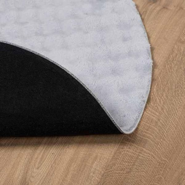 Maison Exclusive - Rund yta Matta SIROLO Grå Ø 160 CM Polyester