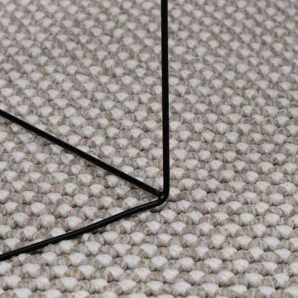 Indendørs tæppe - EKSKLUSIV HUS - LUGO - Ø 200 cm - Polyester - Skridsikker Grädde och Mård