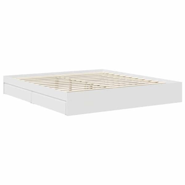 Maison Exclusive - Förvaringssäng Vit 180 x 200 cm Ingenjörsträ Vit