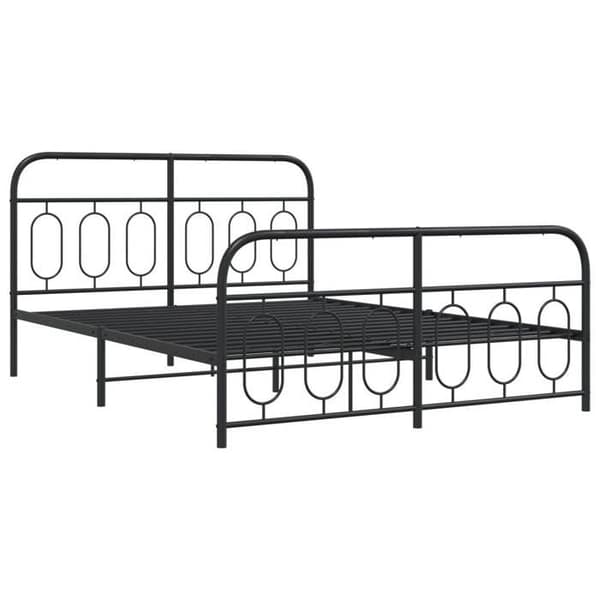 Sengestel - EKSKLUSIV HUS - 140 x 190 cm - Stål - Sort - Opbevaring under sengen Svart