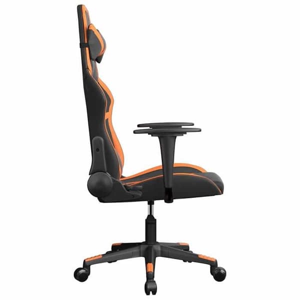 Maison Exclusive - Spilstol i sort og orange kunstlæder