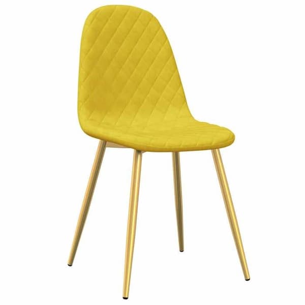 Maison Exclusive - Spisestole sæt af 4 Sennepsgul Velour