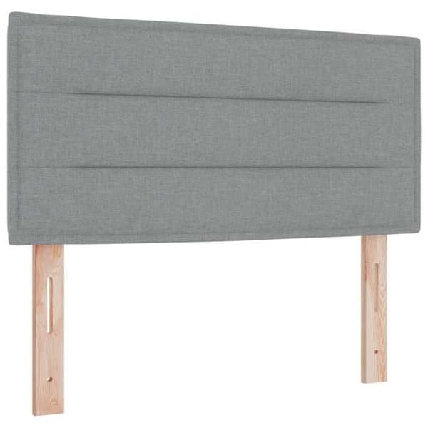 Maison Exclusive - Boxspring säng med madrass Ljusgrå 90 x 200 cm Tyg