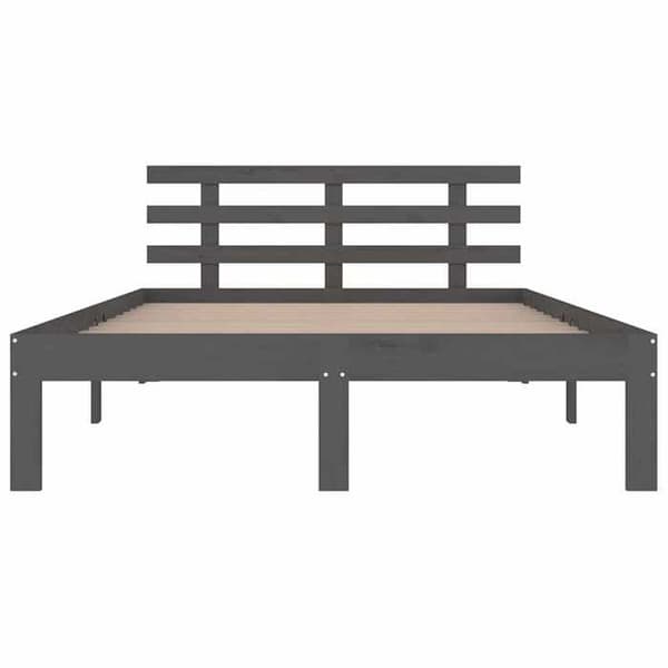 Maison Exclusive - Sengestel uden madras massiv træ grå 200x200 cm