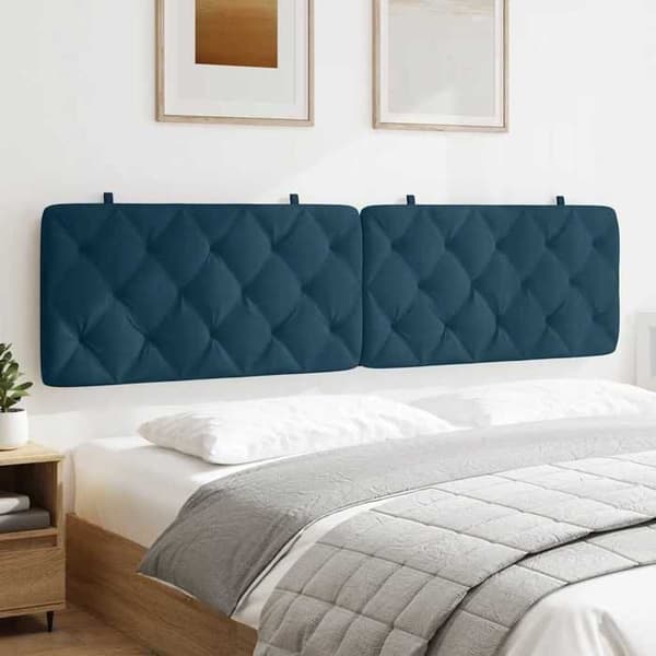 Maison Exclusive - Blå sänggavelkudde 200 cm i sammet