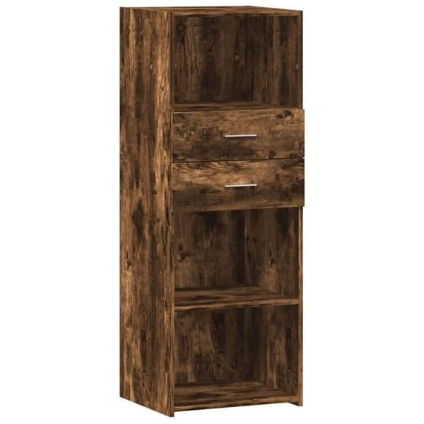 Maison Exclusive - Buffé hög ekrökt 45x42,5x124 cm ingenjörsträ