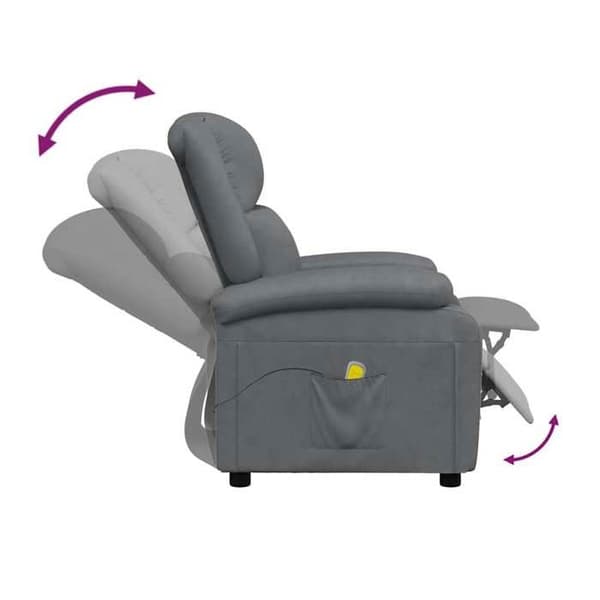 Maison Exclusive - Massage stol Anthracite Similicuir antracit