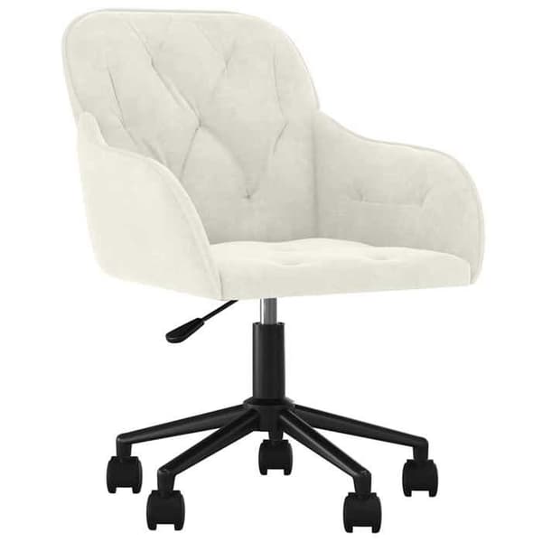 Maison Exclusive - Drejelig kontorstol Creme Velour