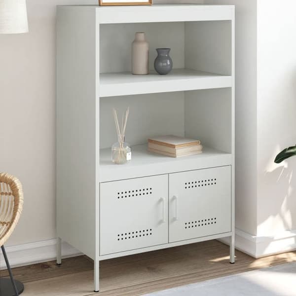 Maison Exclusive - Hvid buffet 68x39x113 cm stål