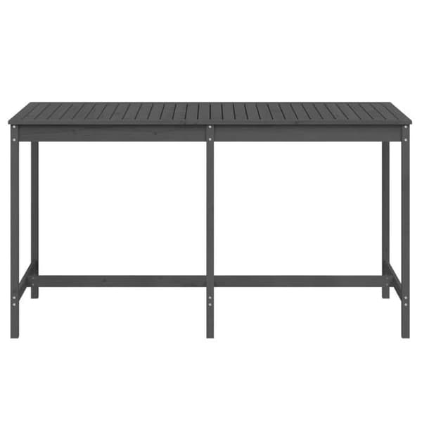Maison Exclusive - Harmaa puutarhapöytä 203,5x90x110 cm massiivipuusta grå