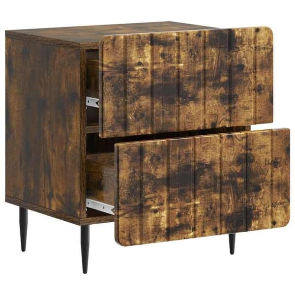 Maison Exclusive - Yöpöytä 2 osaa Savupuu 43 x 34,5 x 49,5 cm