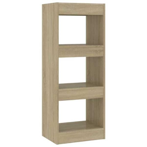 Maison Exclusive - Bibliotek/rumsseparator i sonoma eg, ingeniørtræ