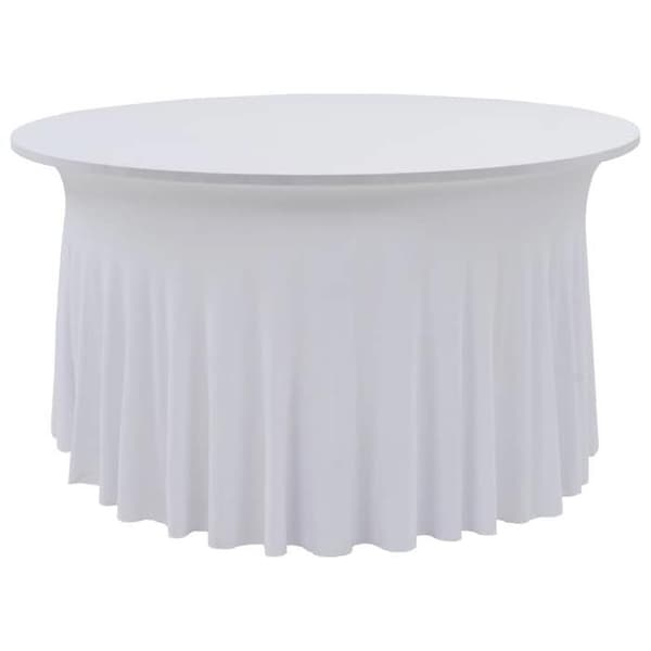 Maison Exclusive - Elastiska bordsdukar med kjol 2 st 150x74 cm Vit