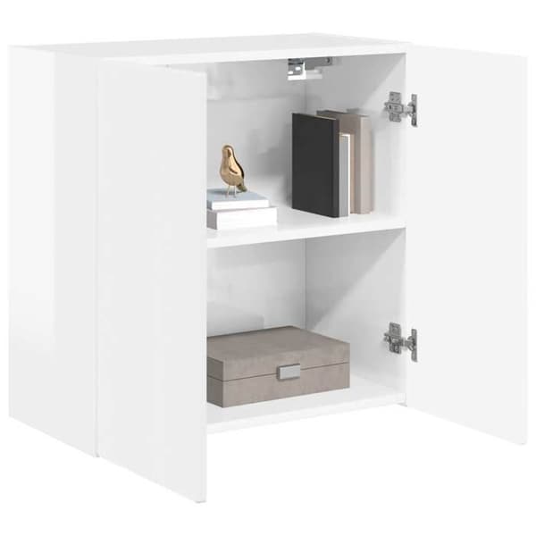 Maison Exclusive - Väggmonterad TV-möbel 59,5 x 31 x 60 cm Blank vit Vit
