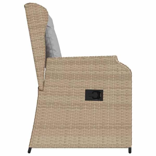Maison Exclusive - 2 kpl beige polyrottinkinen puutarhapenkkisetti beige