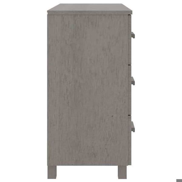 Maison Exclusive - Buffé HAMAR Ljusgrå 90x40x80 cm Massivt furu Ljusgrått