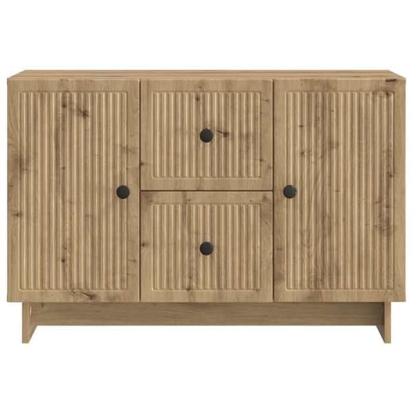 Maison Exclusive - Buffé Ek hantverk 89 x 34,5 x 60 cm Ingenjörsträ