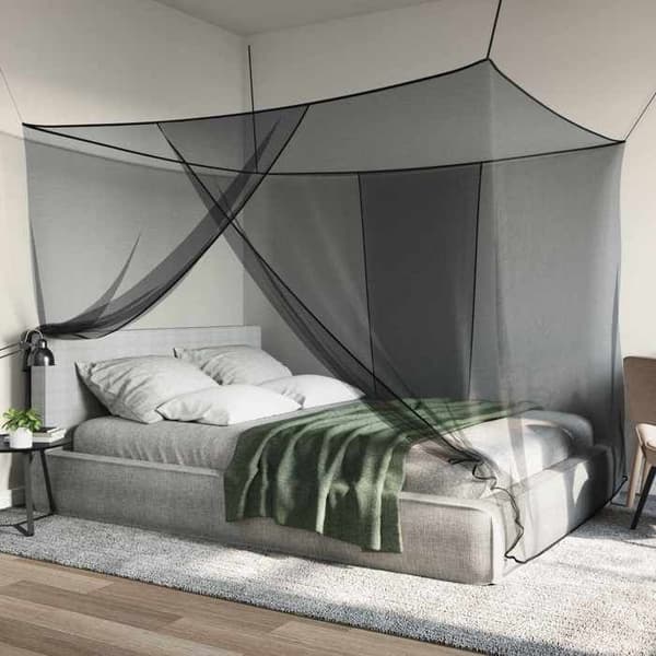 Maison Exclusive - Myggnät för säng 3 delar 156 mesh Svart Polyester