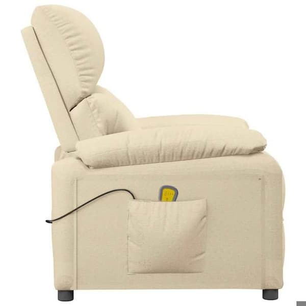 Maison Exclusive - Massagefåtölj Creme Tyg