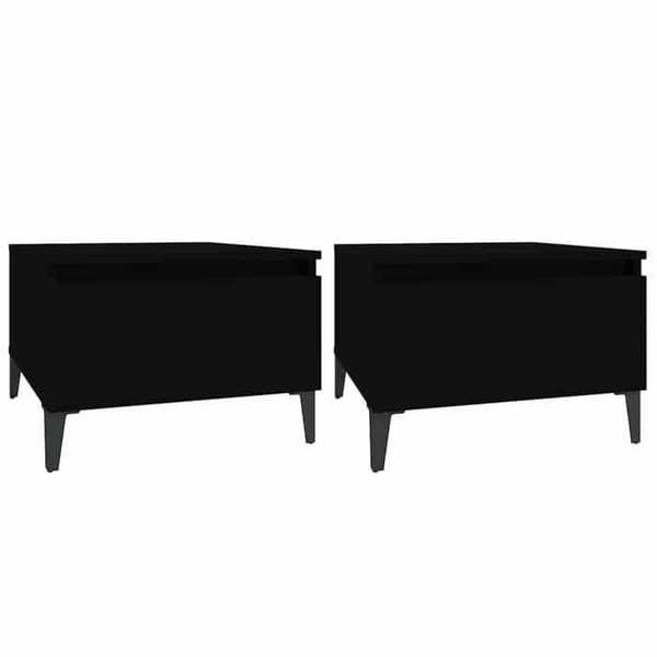 Maison Exclusive - 2 stk. sideborde Sort 50x46x35 cm Ingeniørtræ