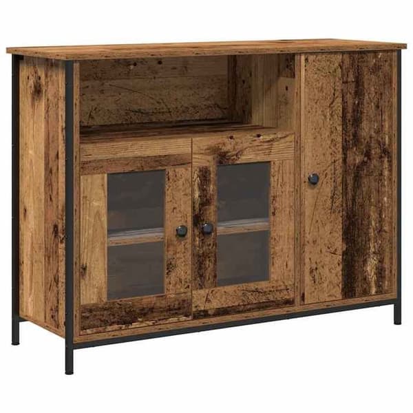 Buffet bas - EKSKLUSIVT HUS - 100 x 35 x 75 cm - Træ (paneler) - Metalfinish - Skandinavisk stil