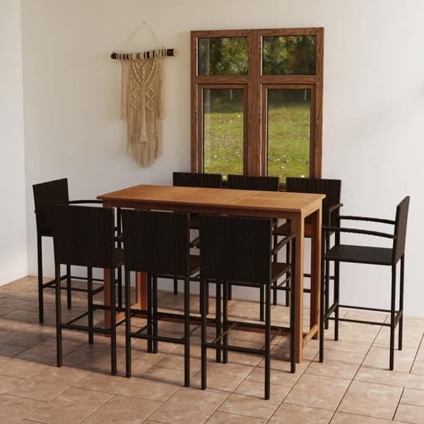 Maison Exclusive - Havebar sæt 9 dele Brun brun