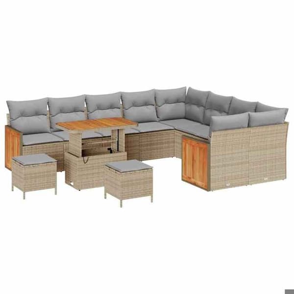 Maison Exclusive - 13-osainen puutarhakalustesarja 9-hengen