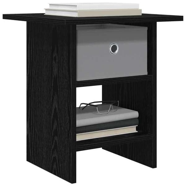 Maison Exclusive - Natbord 2 dele Sort eg 41 x 40 x 45 cm
