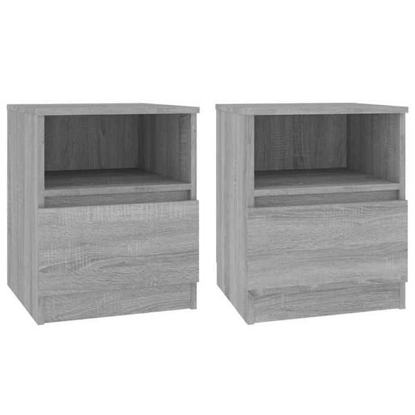 Sängbord - Maison Exclusive - Set om 2 - Sonoma grå - 40x40x50 cm Sonoma grå