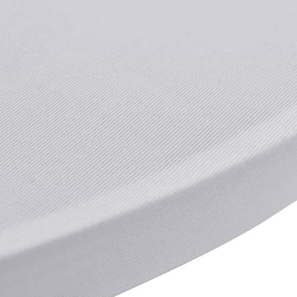 Maison Exclusive - Elastiske bordbetræk Ø 80 cm Hvid 4 stk.