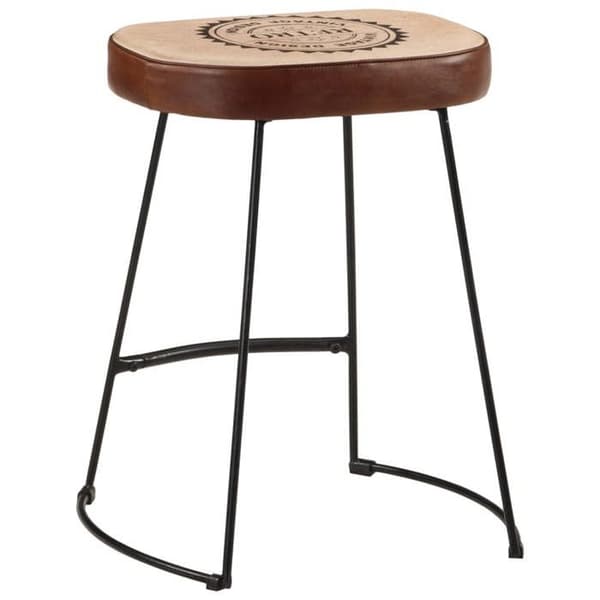 Maison Exclusive - Barstolar set om 2 mörkbruna 40x29,5x53 cm