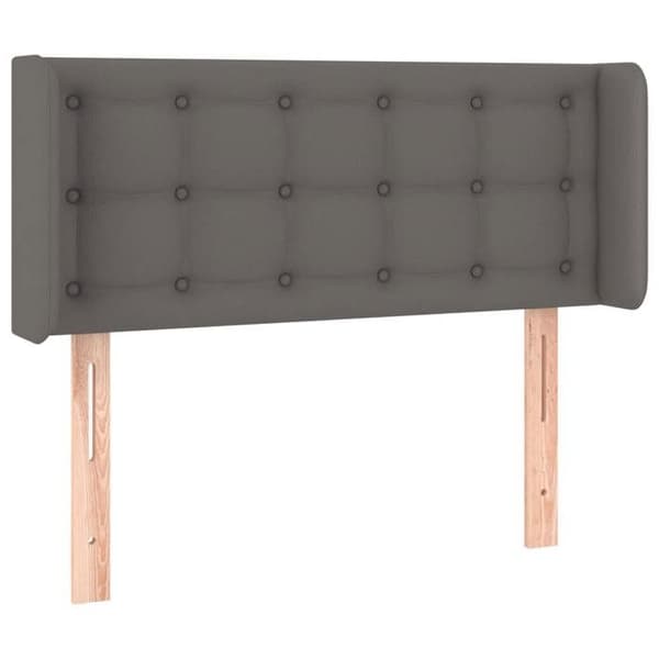 Maison Exclusive - LED Hovedgærde Grå 103x16x78/88 cm Syntetisk Læder