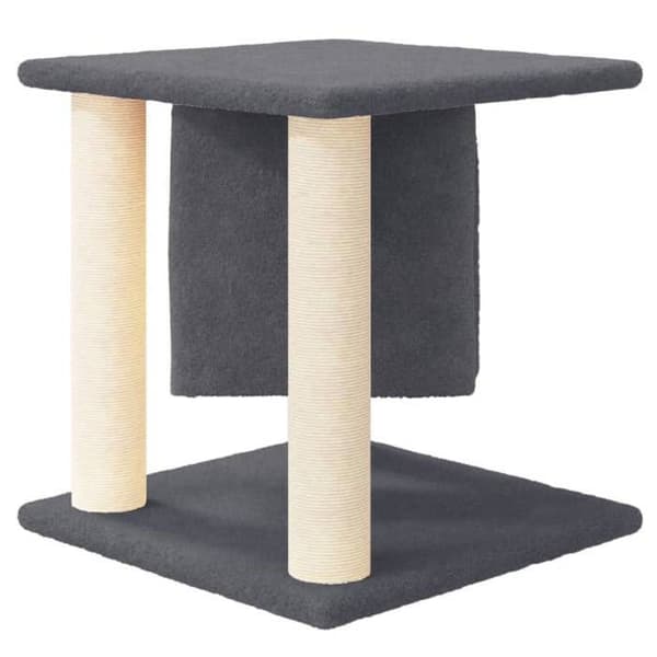 Maison Exclusive - Kissankäpälä puu sisal-raapimilla Tummanharmaa 37 cm Mörkgrå