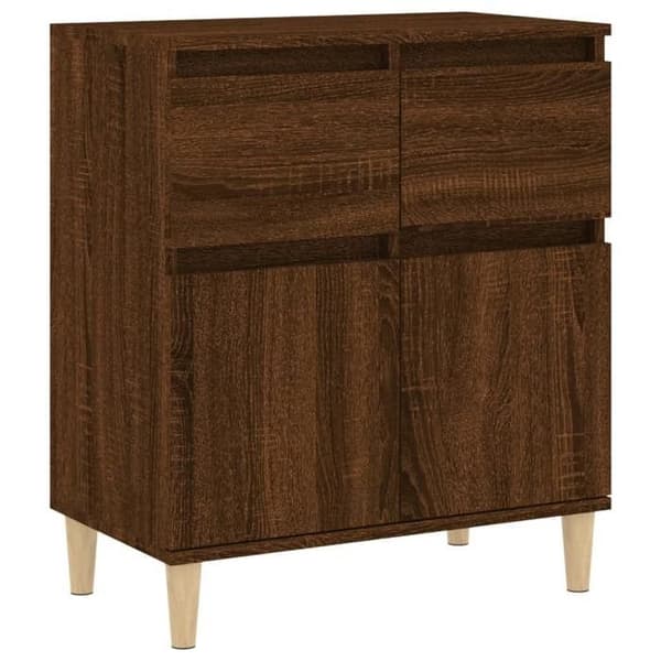 Maison Exclusive - Buffé Ek brun 60x35x70 cm Ingenjörsträ