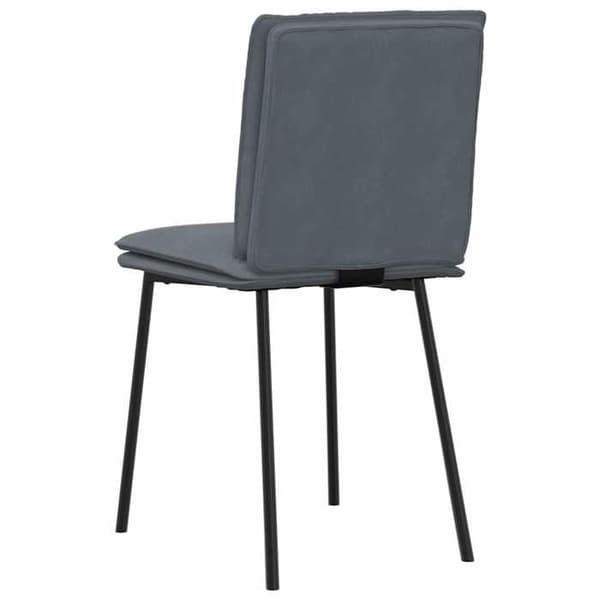 Maison Exclusive - Matstolar set om 2 Mörkgrå Sammet